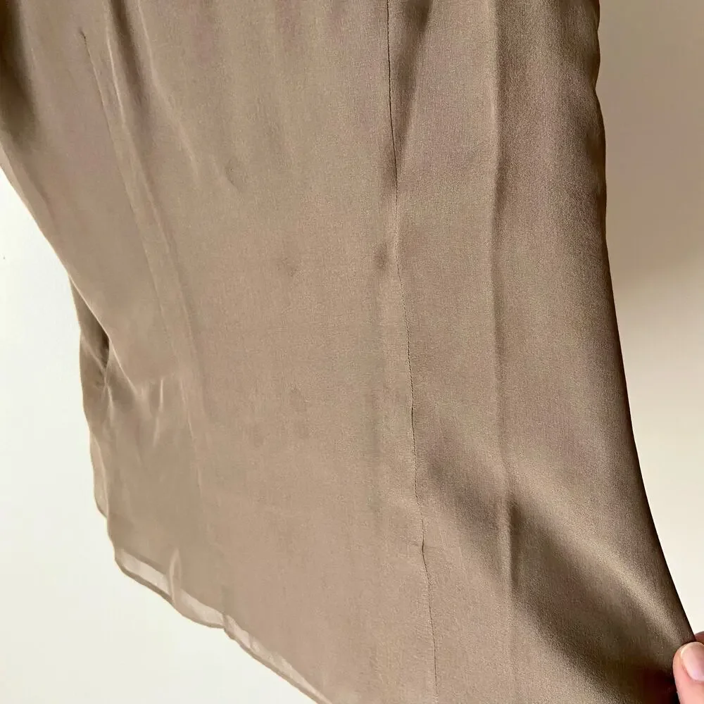 J. Crew 100% Silk Ruffled Tank Top Size 2